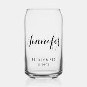 花嫁カスタム式パーソナライズされた結婚披露宴 ガラス缶 (正面)