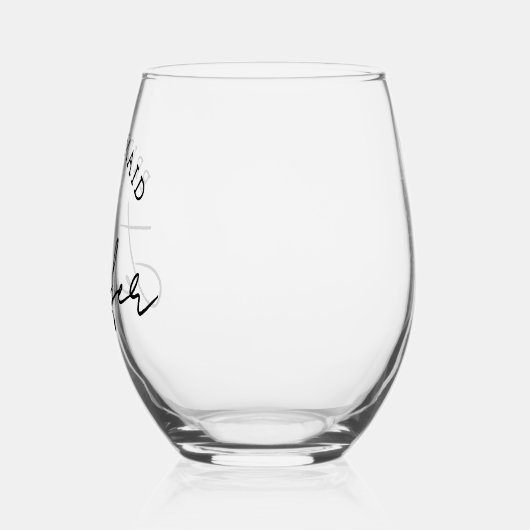 花嫁カスタム式パーソナライズされた結婚披露宴 ステムなしワイングラス (左)