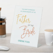 花嫁カラフル記念座席の結婚父 台座サイン (インサイチュ)