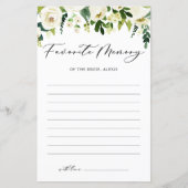 花嫁カードお気に入りのの白い花束の思い出 (正面)