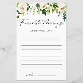 花嫁カードお気に入りのの白い花束の思い出