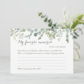 花嫁カードお気に入りのを持つボタニカル私の思い出 招待状 (スタンド正面)