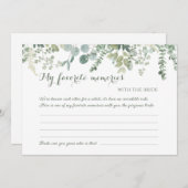 花嫁カードお気に入りのを持つボタニカル私の思い出 招待状 (正面/裏面)