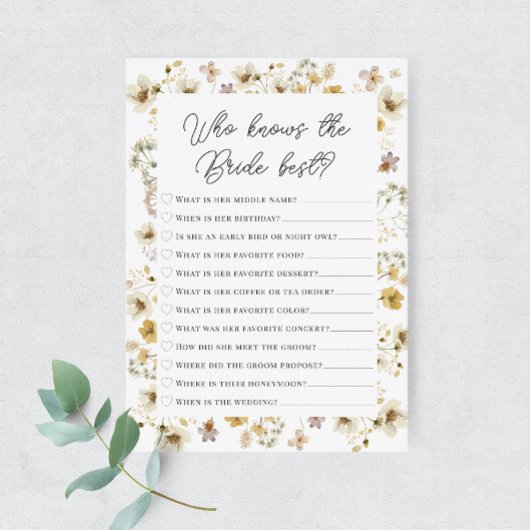 花嫁カードを知る水彩野草 招待状