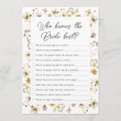 花嫁カードを知る水彩野草 招待状 (正面)