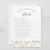 花嫁カードを知る水彩野草 招待状 (正面)
