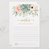 花嫁カードを願う多肉食 (正面/裏面)