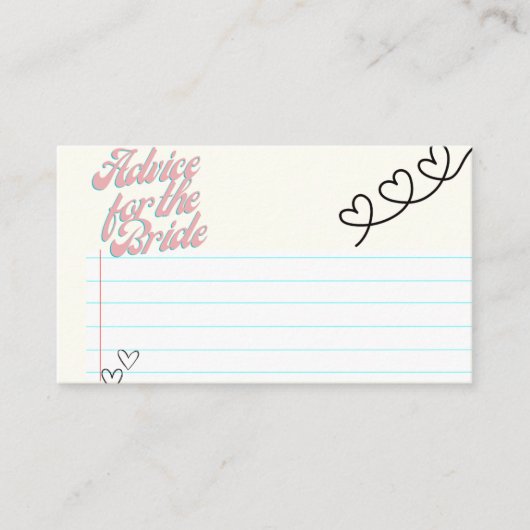 花嫁カードアドバイス アドバイスカード (正面)