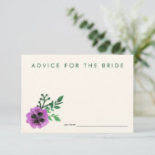 花嫁カードアドバイス |パープルパンジー アドバイスカード (スタンド正面)