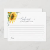 花嫁カード用ひまわりアドバイス エンクロージャーカード (正面/裏面)