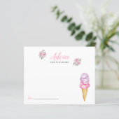 花嫁カード用アイスクリームブライダルシャワーアドバイス (スタンド正面)