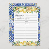 花嫁カード用シック地中海のレモンレシピ サンキューカード (正面/裏面)