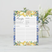 花嫁カード用シック地中海のレモンレシピ サンキューカード (スタンド正面)