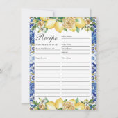 花嫁カード用シック地中海のレモンレシピ サンキューカード (正面)