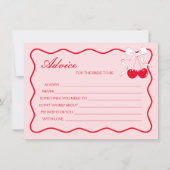 花嫁カード用レッドピンクウェーブバレンタインアドバイス 招待状 (正面)