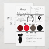 花嫁カード 招待状 (正面/裏面)