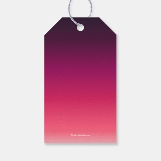 花嫁ガウンブライダルシャワーブラックさくらんぼサンキュー ギフトタグ (裏面)