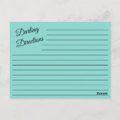 花嫁キッチンパーソナルシャワーパーティーレシピ ポストカード (裏面)