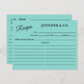 花嫁キッチンブライダルシャワーパーティーレシピカード ポストカード (正面/裏面)