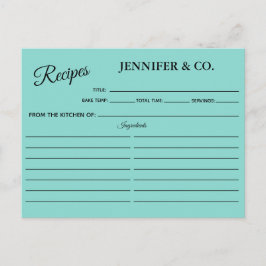 花嫁キッチンブライダルシャワーパーティーレシピカード ポストカード