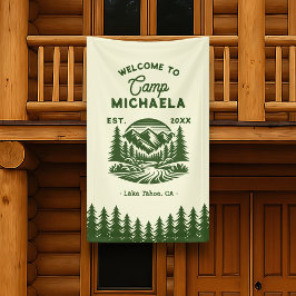 花嫁キャンプ　バチェロレッテ　レトロ　ウェルカム 横断幕