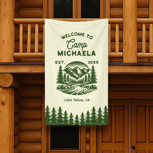 花嫁キャンプ　バチェロレッテ　レトロ　ウェルカム 横断幕