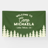 花嫁キャンプ　バチェロレッテ　レトロ　ウェルカム 横断幕 (横)