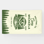 花嫁キャンプ　バチェロレッテ　レトロ　ウェルカム 横断幕 (横)