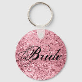 花嫁キーチェーン幾何学的ガーデンバラ金ゴールドグリッター キーホルダー (正面)