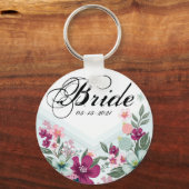 花嫁キーチェーン熱帯花オンブルーグラデーション キーホルダー (正面)