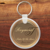 花嫁キープチェーンのカスタマイズ可能な父親 キーホルダー (正面)