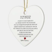 花嫁ギフトの母 – つるの木製ハートムー セラミックオーナメント (左)