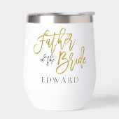 花嫁ギフトの父の名前金ゴールド&ブラック (左面)