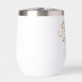 花嫁ギフトの父の名前金ゴールド&ブラック (正面)