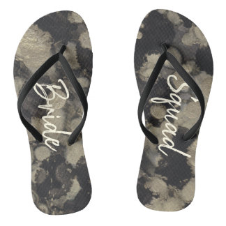 花嫁ギフトサンダルシェード・オブ・ゴールズ&ブラック ビーチサンダル