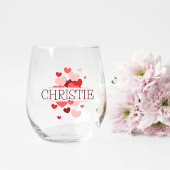 花嫁ギフトモダンモノグラエレガントム ステムなしワイングラス