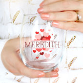 花嫁ギフトモダンモノグラエレガントム ステムなしワイングラス