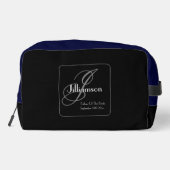 花嫁ギフトモノグラムシエレガントックブラックの父 ドップキット (裏面)