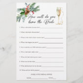 花嫁クリスマスゲームを知っている冬のブライダルシャワー (正面)