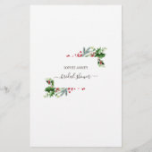 花嫁クリスマスゲームを知っている冬のブライダルシャワー (裏面)