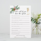 花嫁クリスマスゲームを知っている冬のブライダルシャワー (スタンド正面)