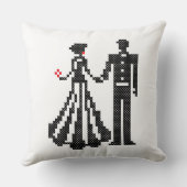 花嫁クロスエレガントステッチデザイン クッション (裏面)