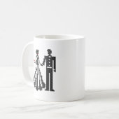 花嫁クロスエレガントステッチデザイン コーヒーマグカップ (正面左)