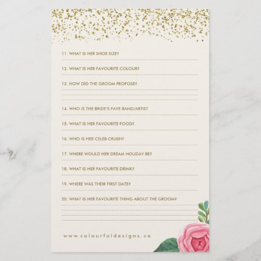 花嫁ゲームをどれだけ知っているか (裏面)