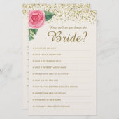 花嫁ゲームをどれだけ知っているか (正面/裏面)