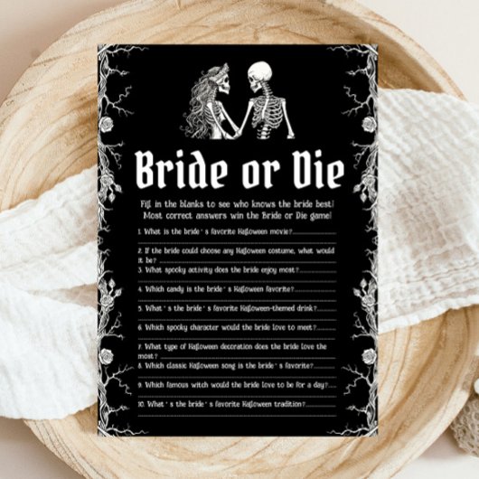 花嫁ゲームを知っているゴシック最高ののハロウィン 招待状