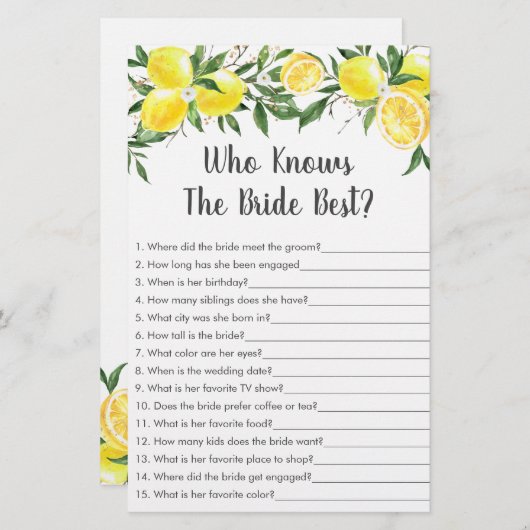 花嫁ゲームを知っているレモンの緑最高のの金ゴールド (正面/裏面)