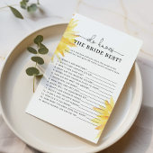 花嫁ゲームを知っている最高のひまわ