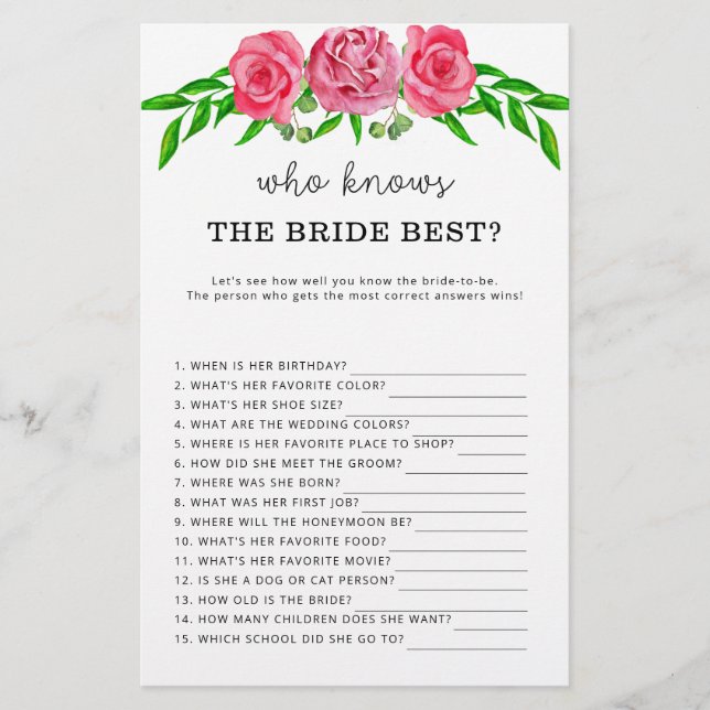 花嫁ゲームを知っている最高のバラ (正面)