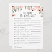 花嫁ゲームを知っている植物性の最高の水色 案内状 (正面/裏面)